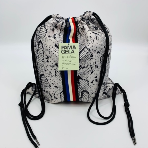 Pam & Gela Handbags - NWT Pam & Gela Python Snake Print Backpack